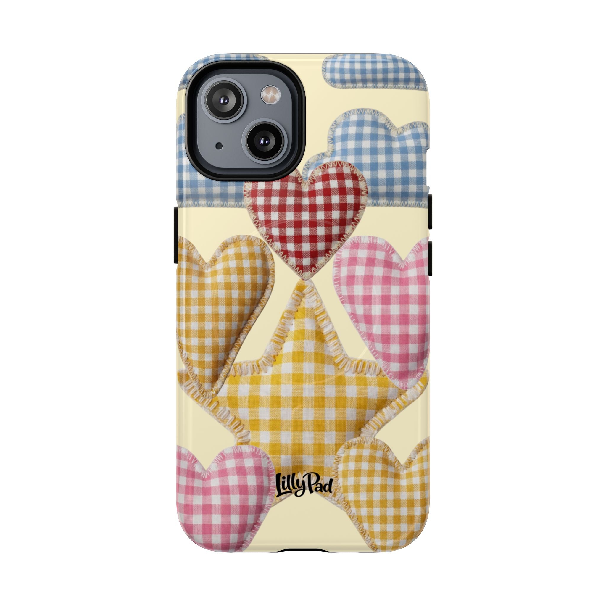 Gingham Heart Pattern Phone Case | Tough Magnetic Case