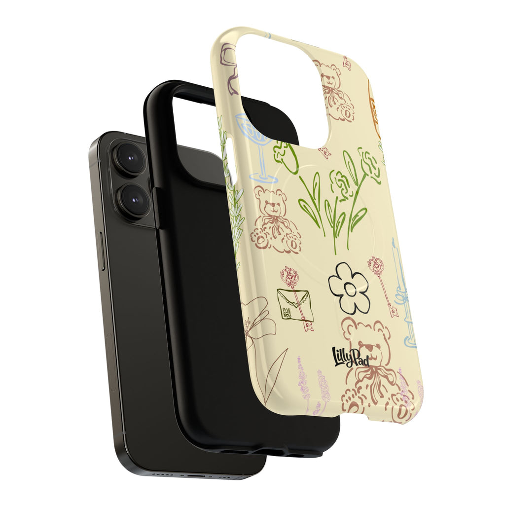 Flower Doodle Pattern Phone Case | Tough Magnetic Case