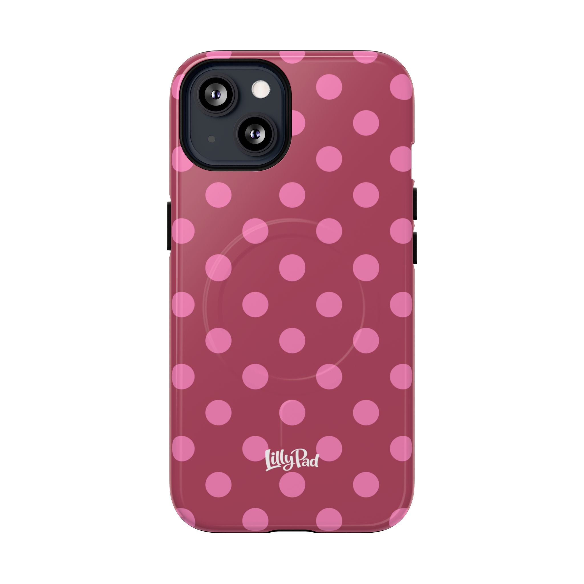 Pink Polka Dot Magnetic Phone Case | Tough Case