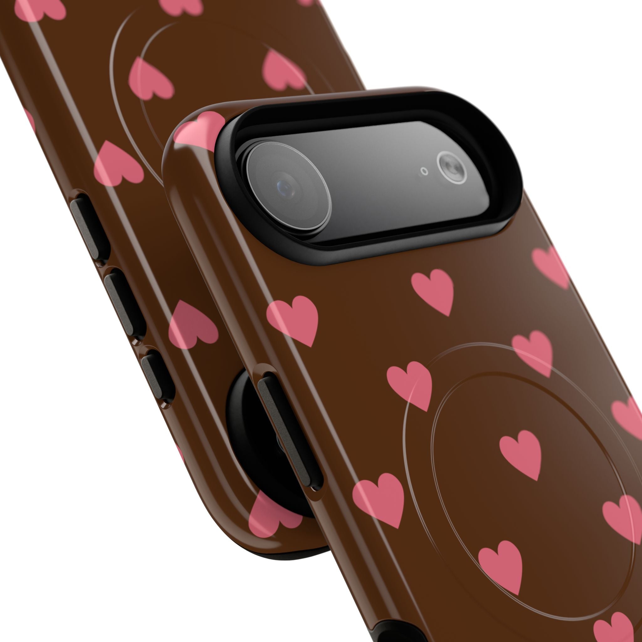 Pink Heart Pattern Phone Case | Magnetic Tough Case