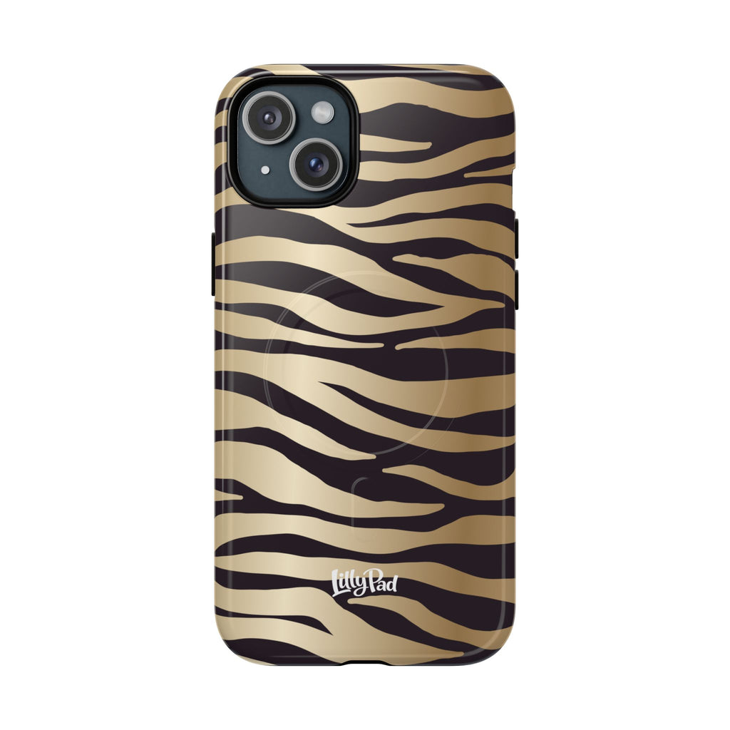 Gold Zebra Stripe Phone Case | Tough Magnetic Case
