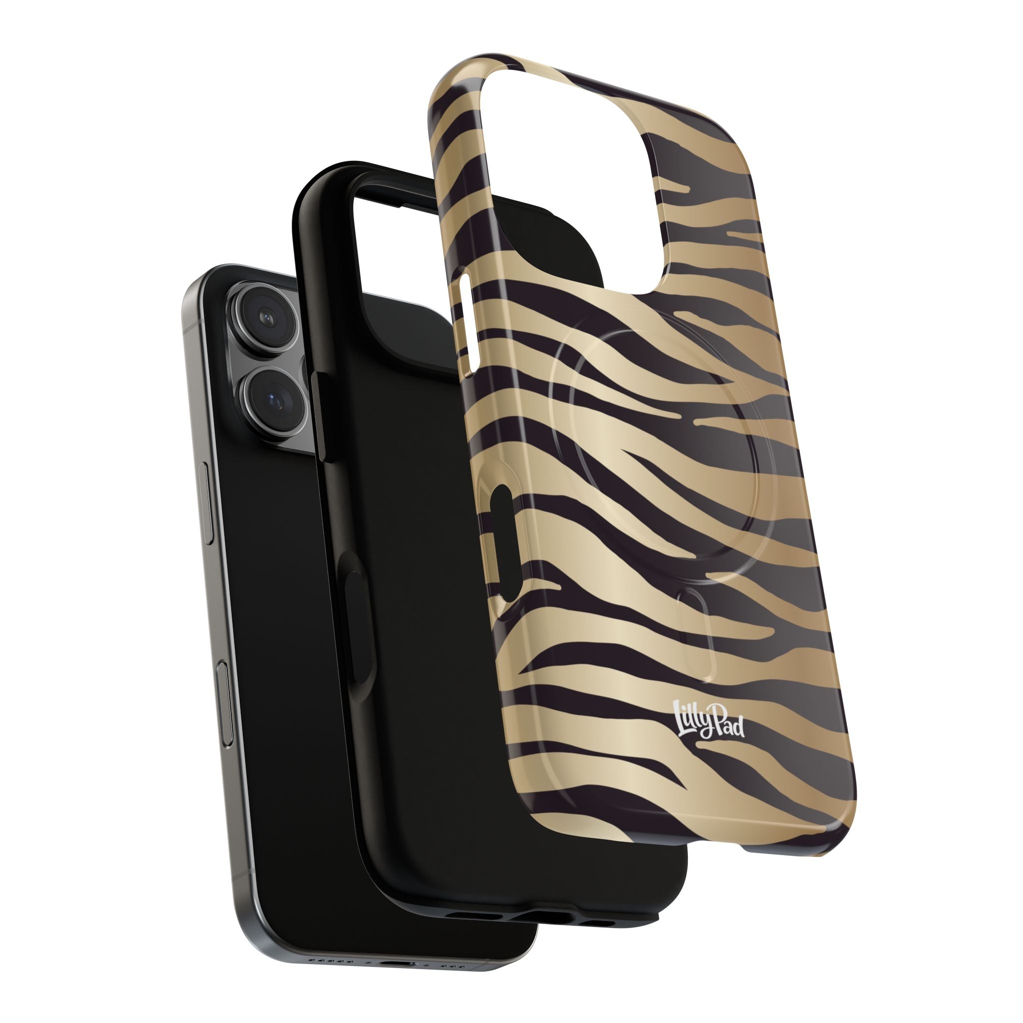 Gold Zebra Stripe Phone Case | Tough Magnetic Case