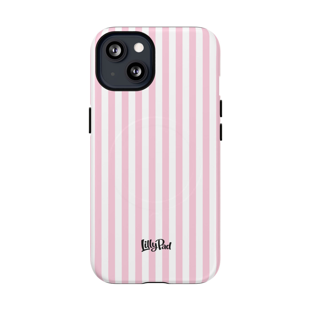 Pink Vertical Stripe phone case | Tough Magnetic Case