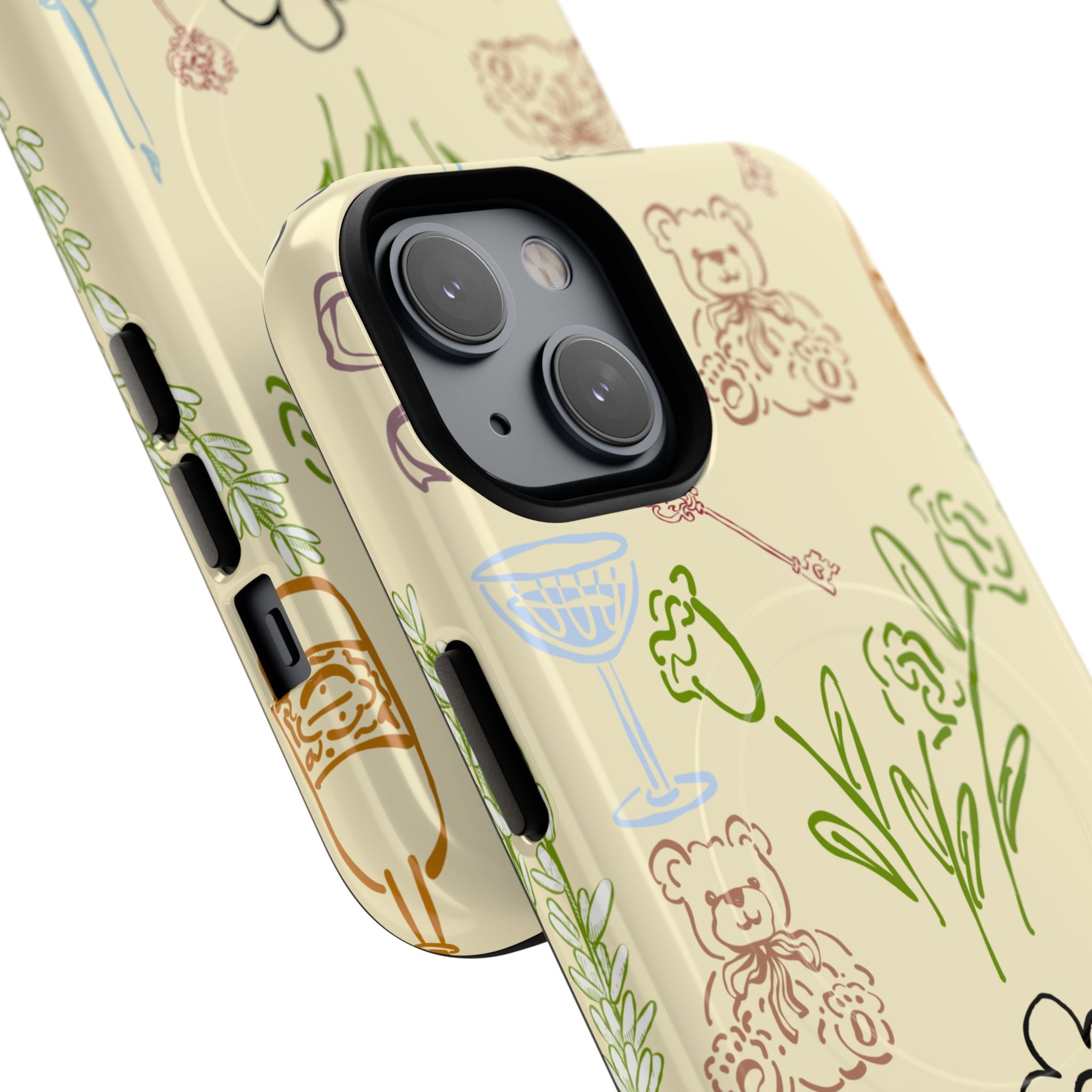 Flower Doodle Pattern Phone Case | Tough Magnetic Case