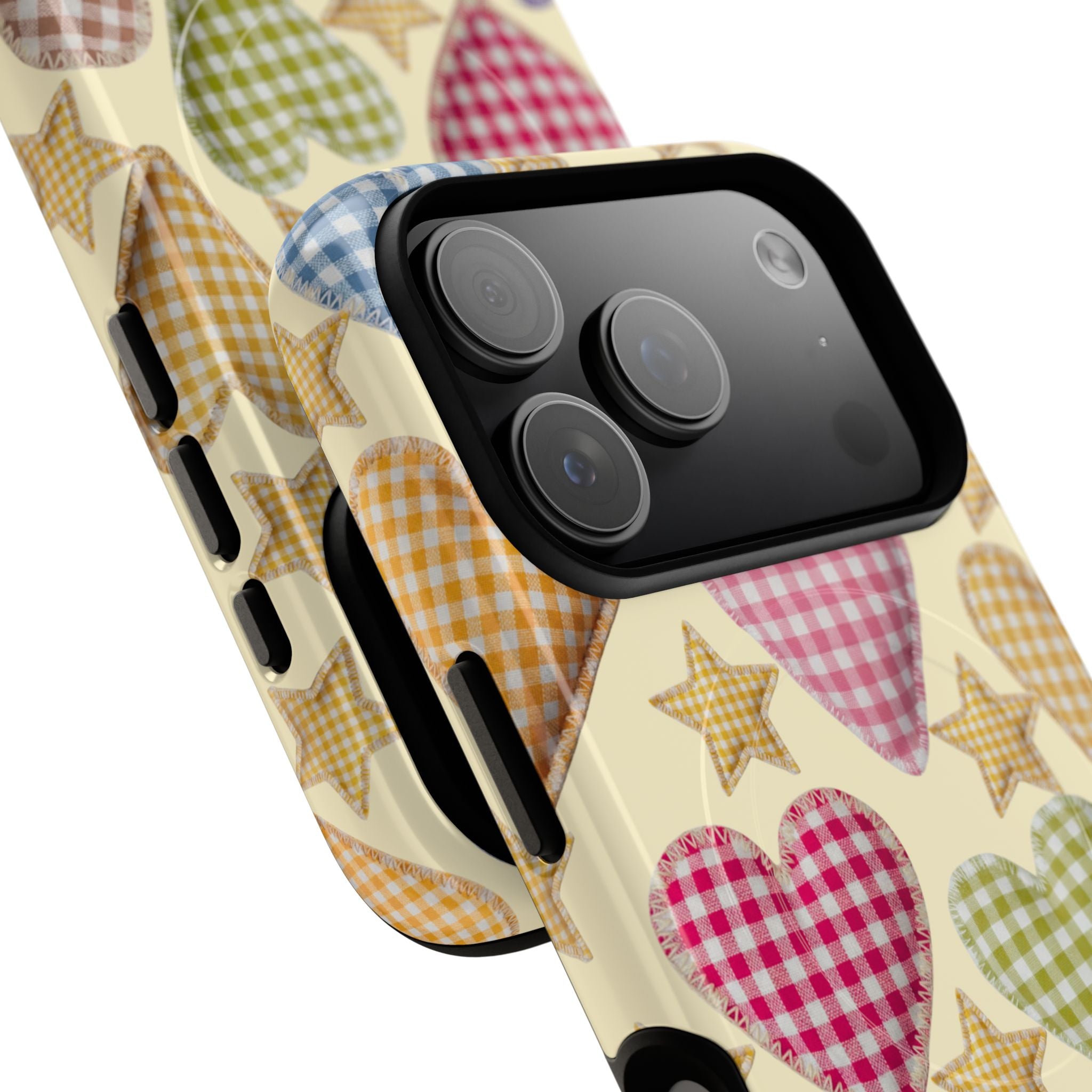 Gingham Heart Pattern Phone Case | Tough Magnetic Case