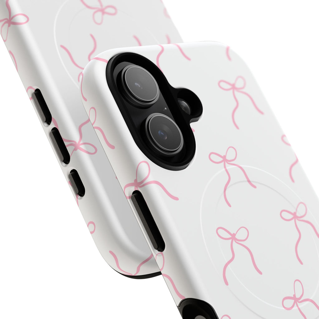 Pink Bow Pattern Phone Case | Tough Magnetic Case