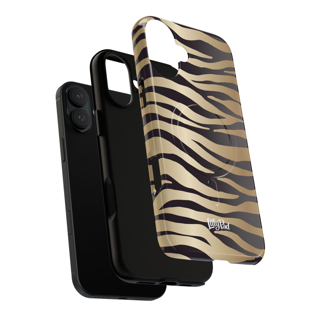 Gold Zebra Stripe Phone Case | Tough Magnetic Case
