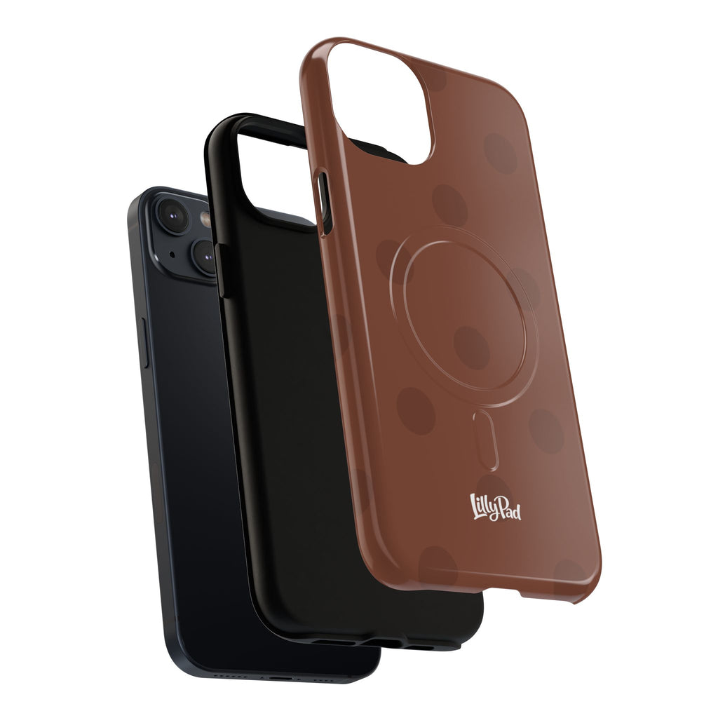 Brown Polka Dot Tough Magnetic Case | Phone Case