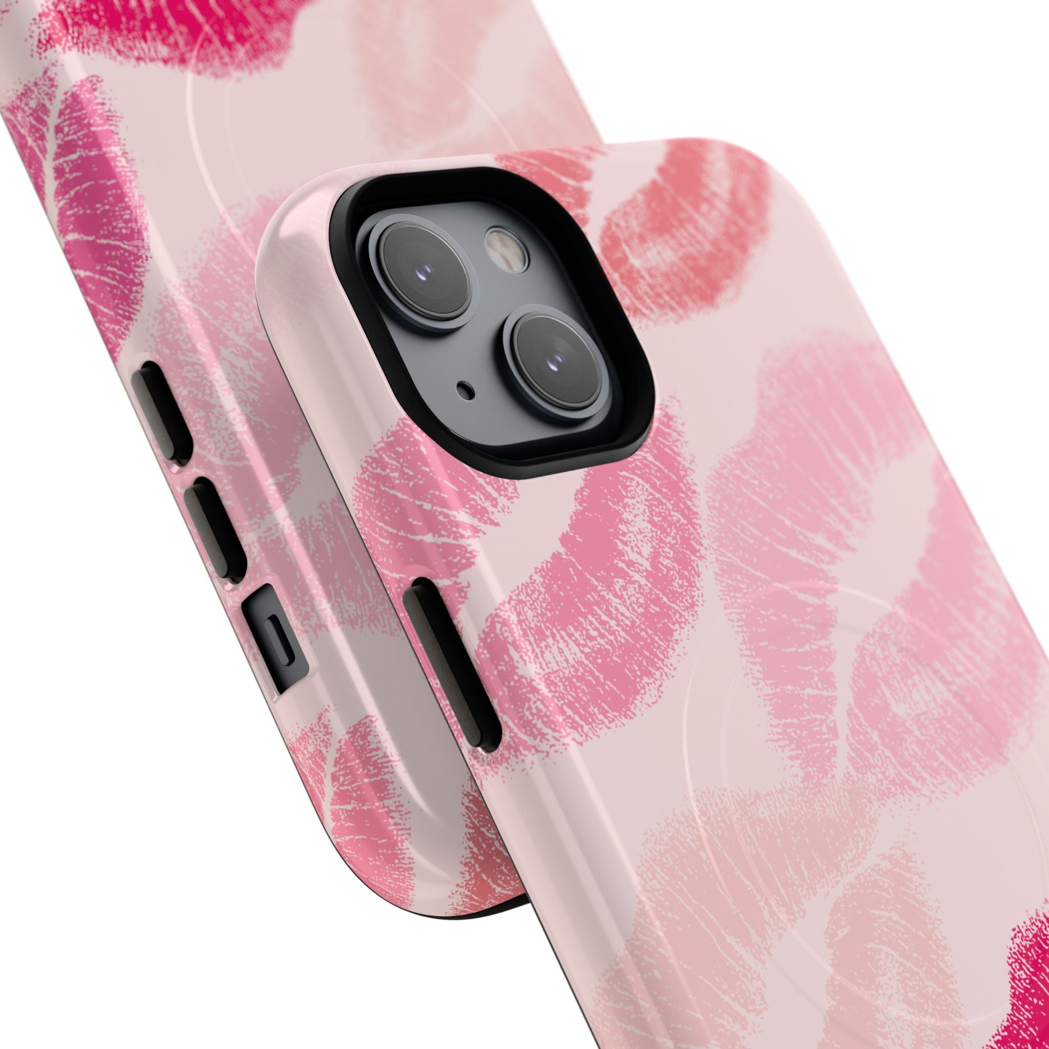 Pink Kiss Lip Print Phone Case | Tough Magnetic Case