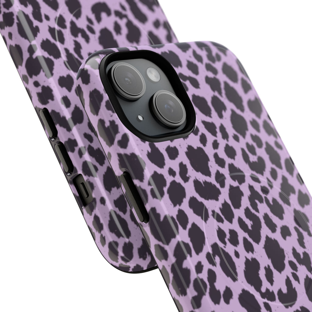 Purple Leopard Print Phone Case | Tough Magnetic Case
