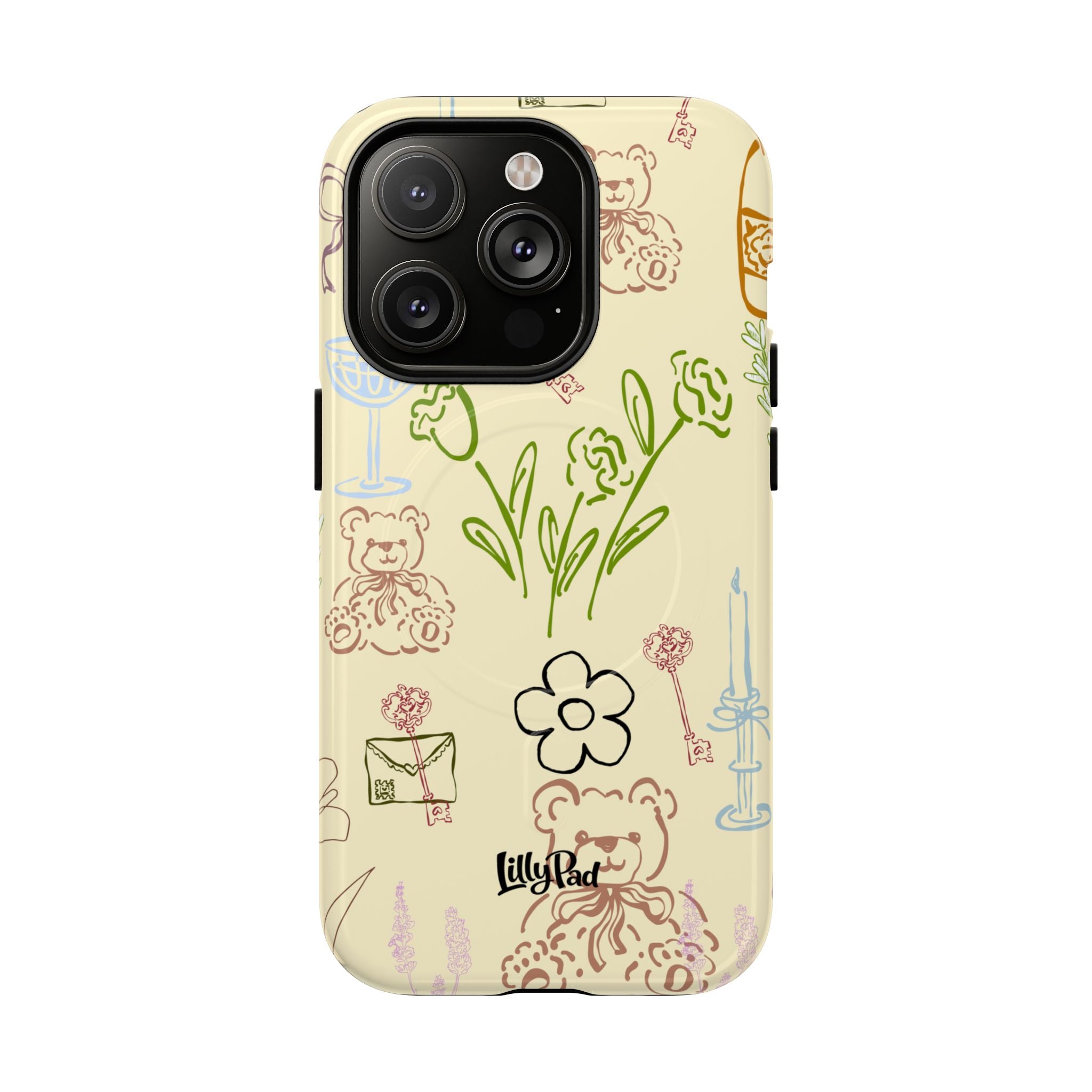 Flower Doodle Pattern Phone Case | Tough Magnetic Case