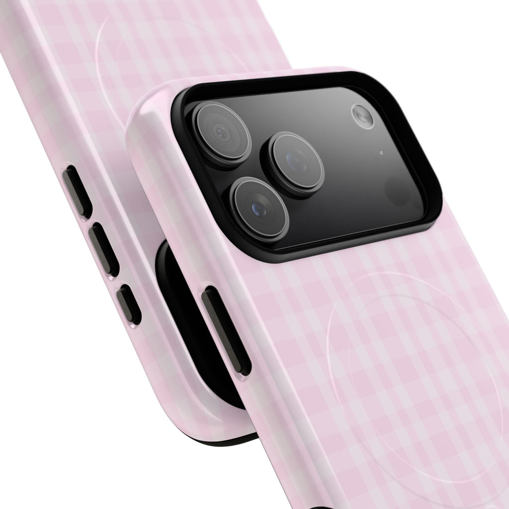 Pink Gingham Phone Case | Tough Magnetic Case