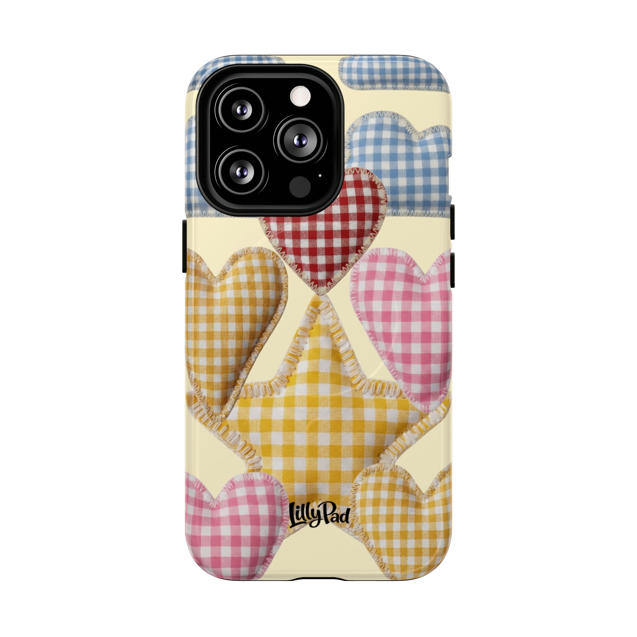 Gingham Heart Pattern Phone Case | Tough Magnetic Case