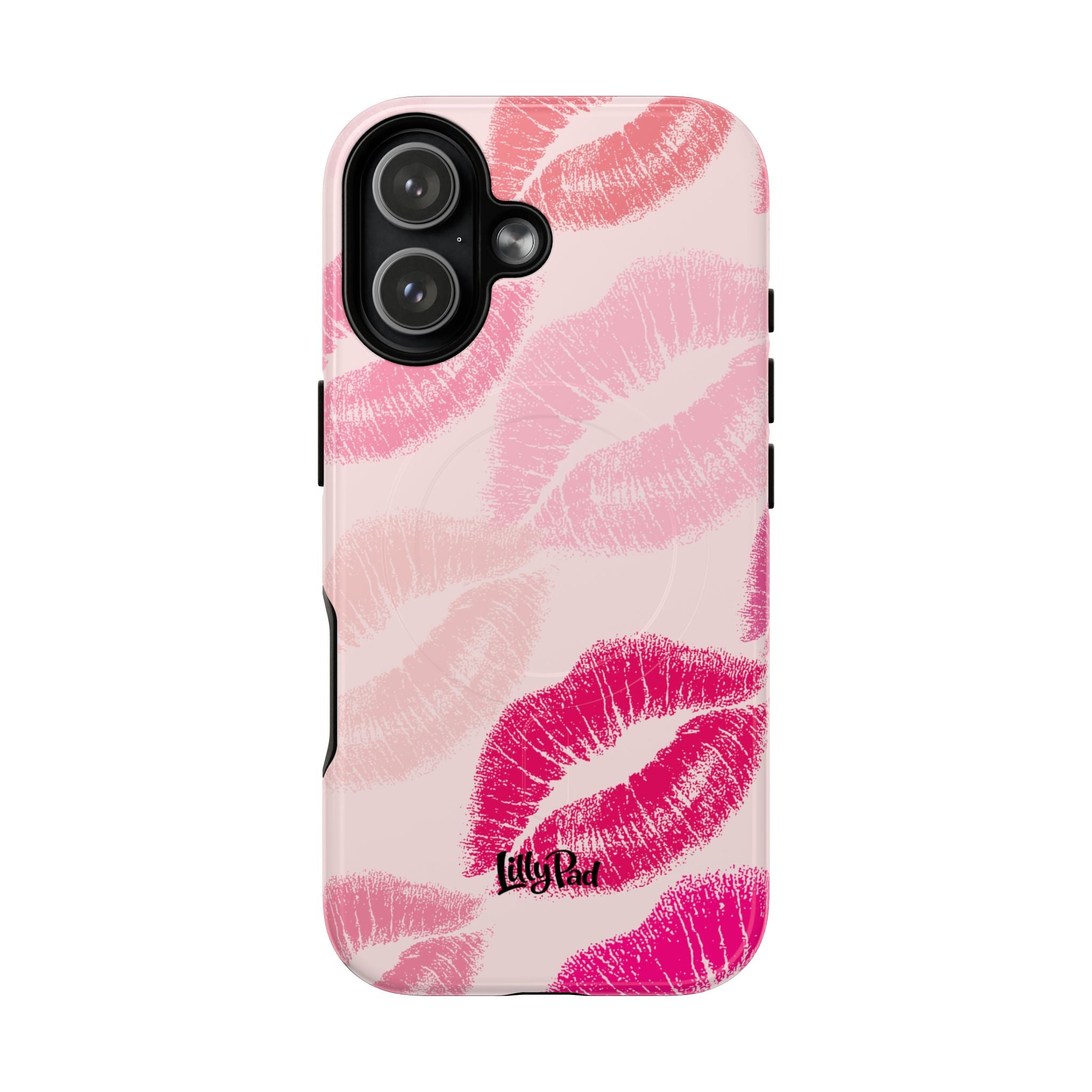 Pink Kiss Lip Print Phone Case | Tough Magnetic Case
