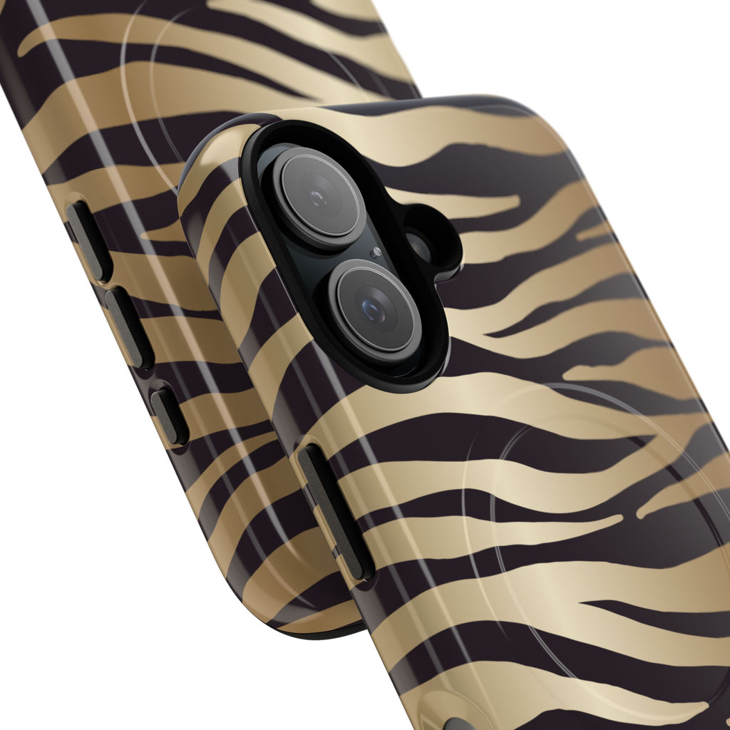 Gold Zebra Stripe Phone Case | Tough Magnetic Case