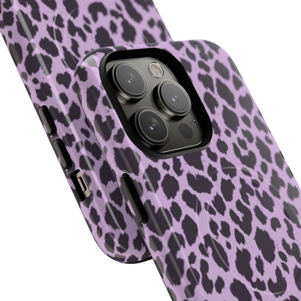 Purple Leopard Print Phone Case | Tough Magnetic Case