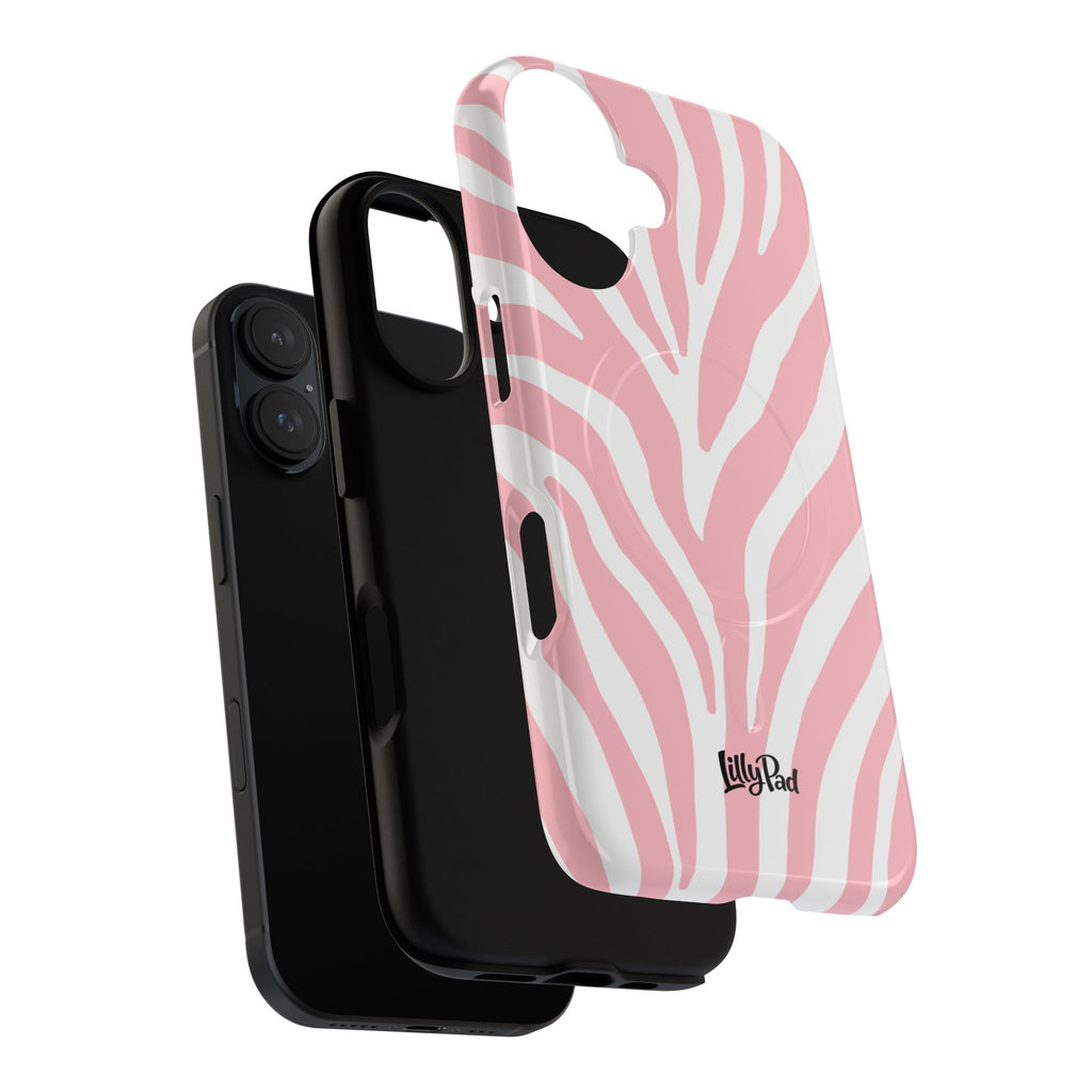 Pink Zebra Print Phone Case | Magnetic Case