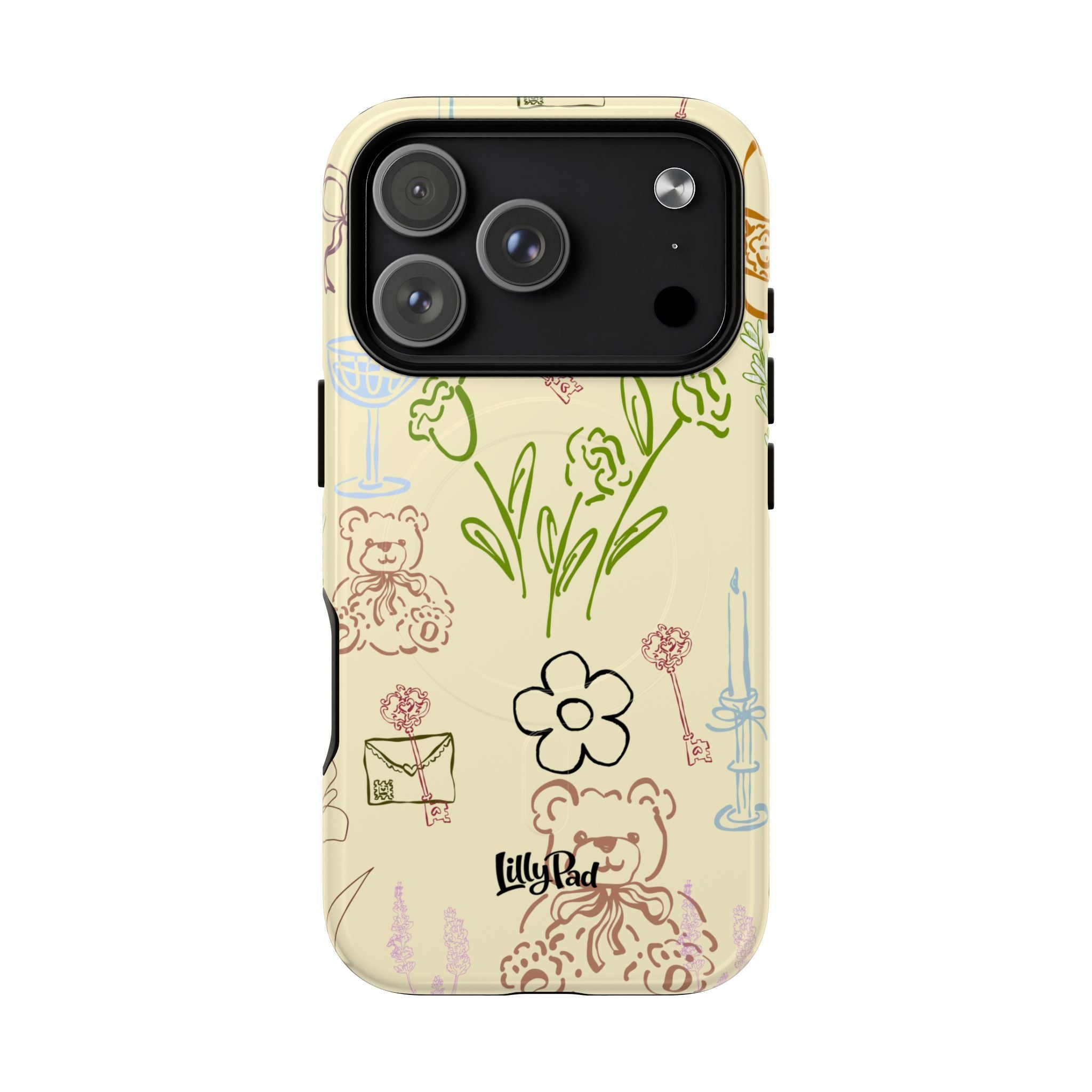 Flower Doodle Pattern Phone Case | Tough Magnetic Case