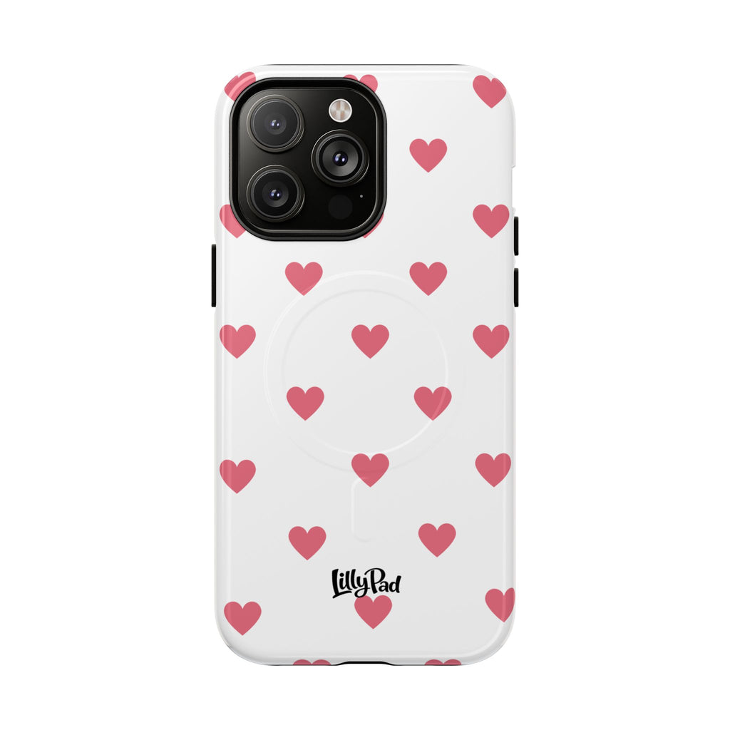 Pink Heart Pattern Phone Case | Magnetic Tough Case