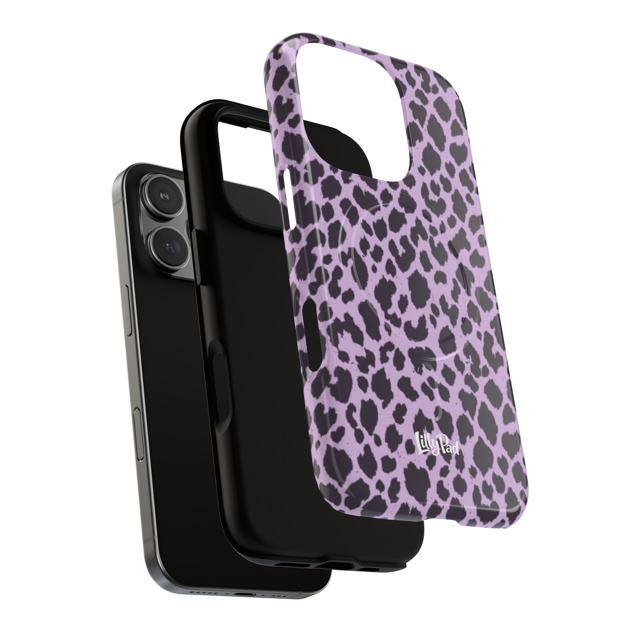 Purple Leopard Print Phone Case | Tough Magnetic Case