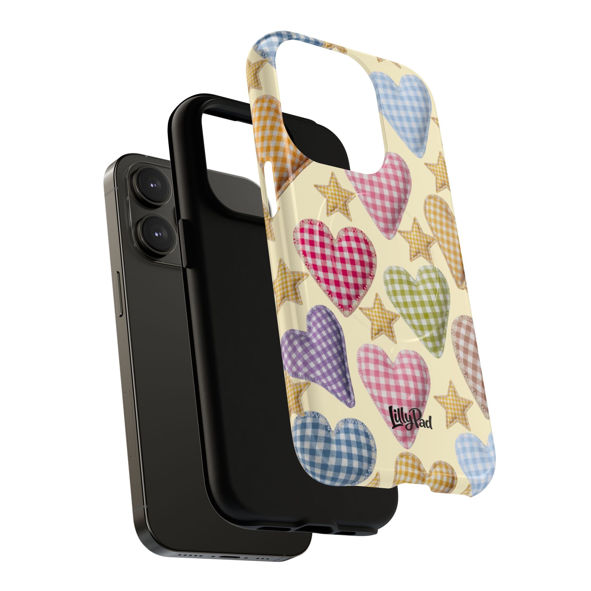 Gingham Heart Pattern Phone Case | Tough Magnetic Case