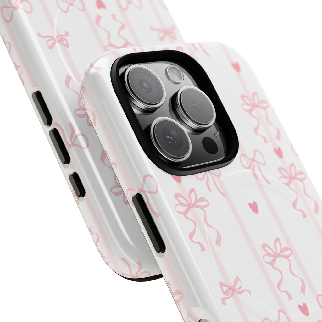 Pink Ribbon Pattern Phone Case | Tough Magnetic Case