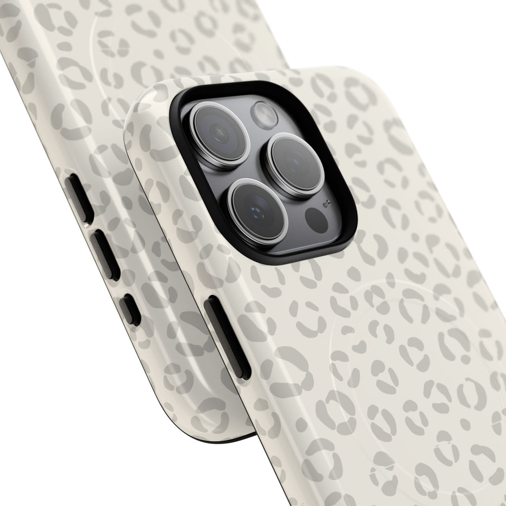 Neutral Leopard Print Tough Magnetic Case | Phone Case, Animal Pattern