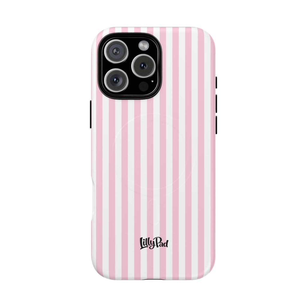 Pink Vertical Stripe phone case | Tough Magnetic Case
