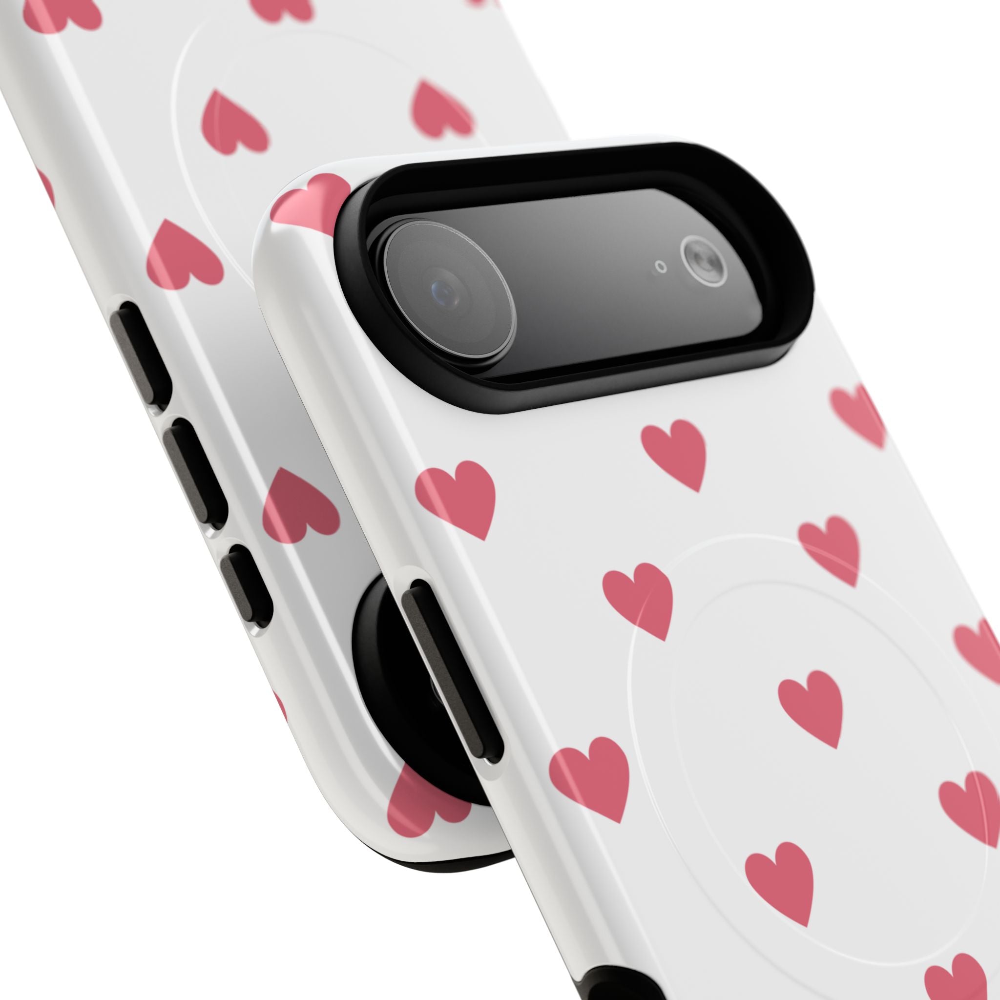 Pink Heart Pattern Phone Case | Magnetic Tough Case