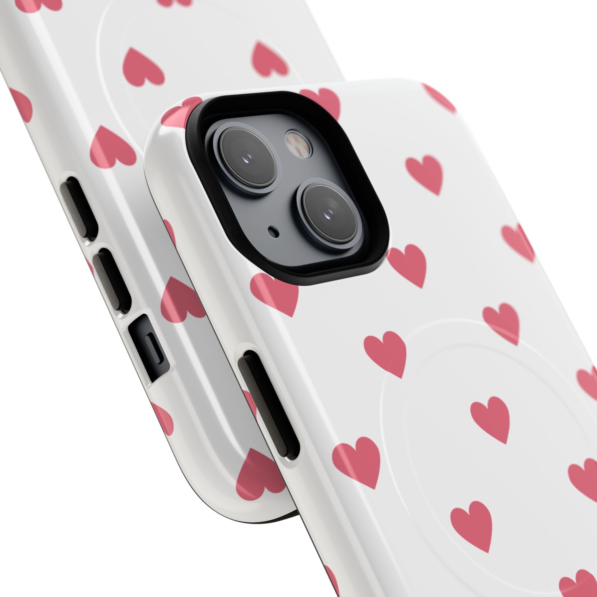 Pink Heart Pattern Phone Case | Magnetic Tough Case