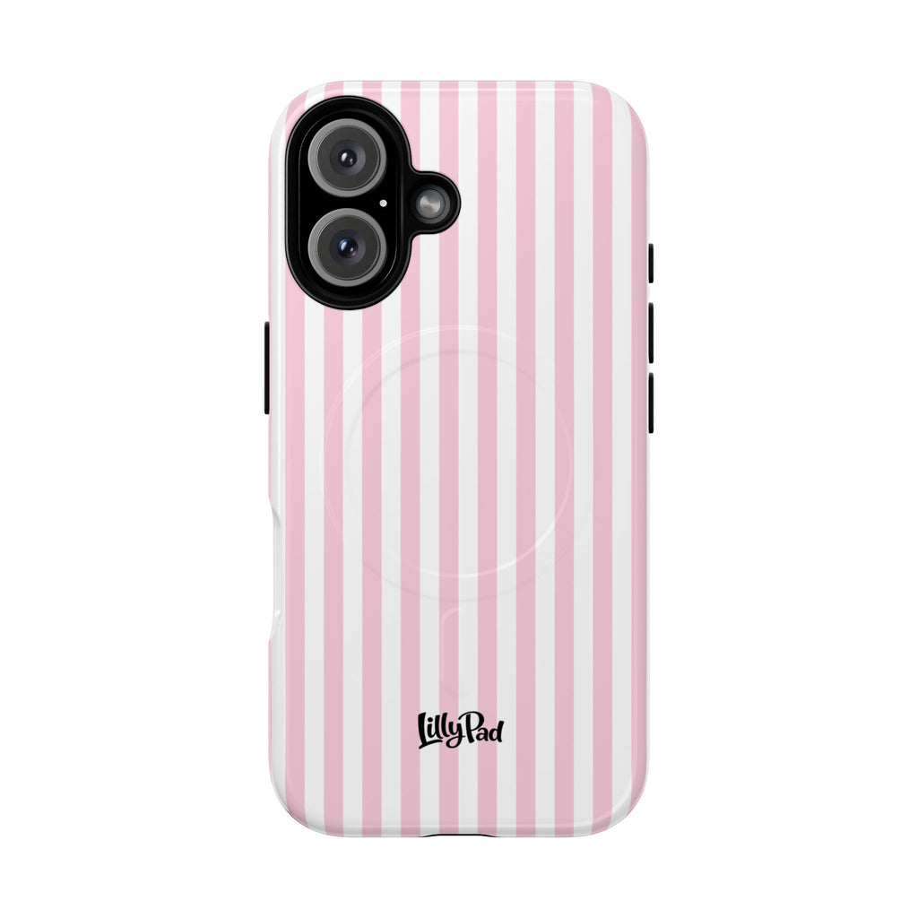 Pink Vertical Stripe phone case | Tough Magnetic Case