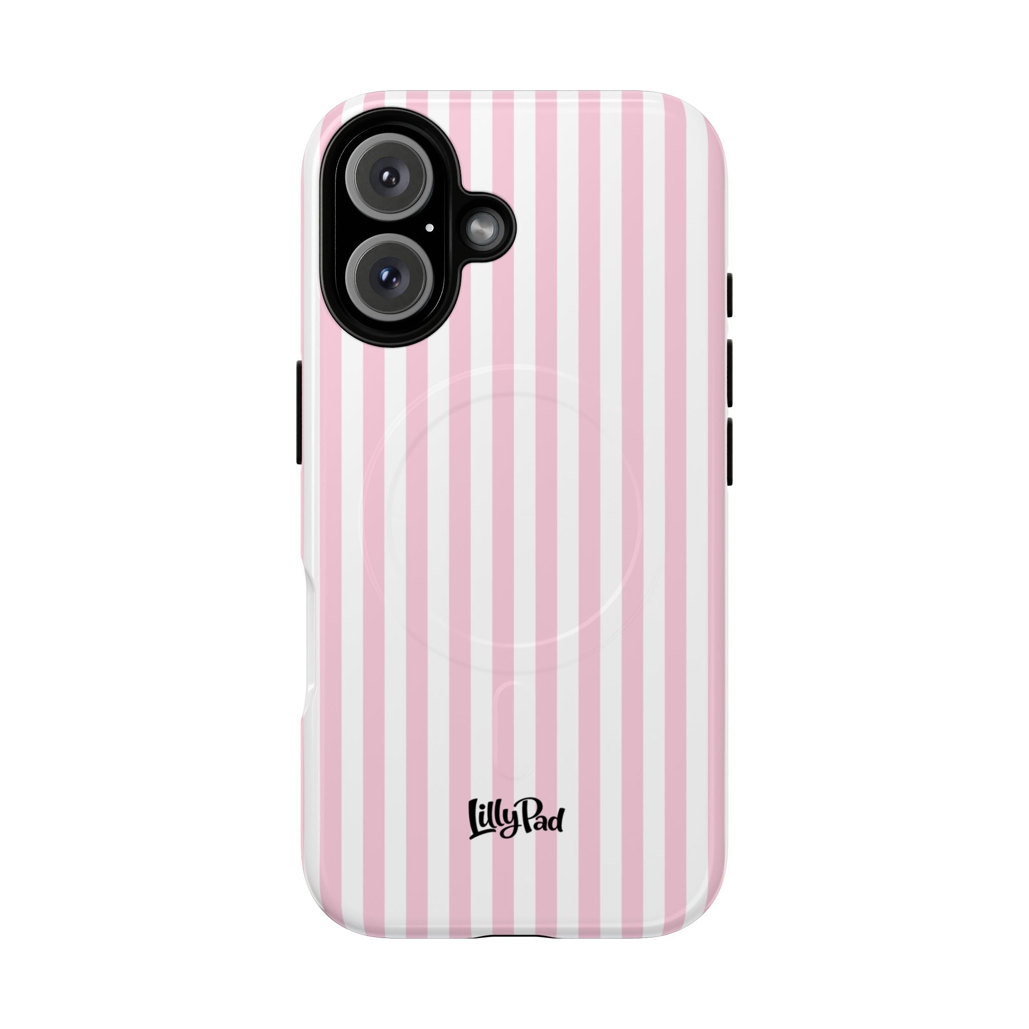Pink Vertical Stripe phone case | Tough Magnetic Case