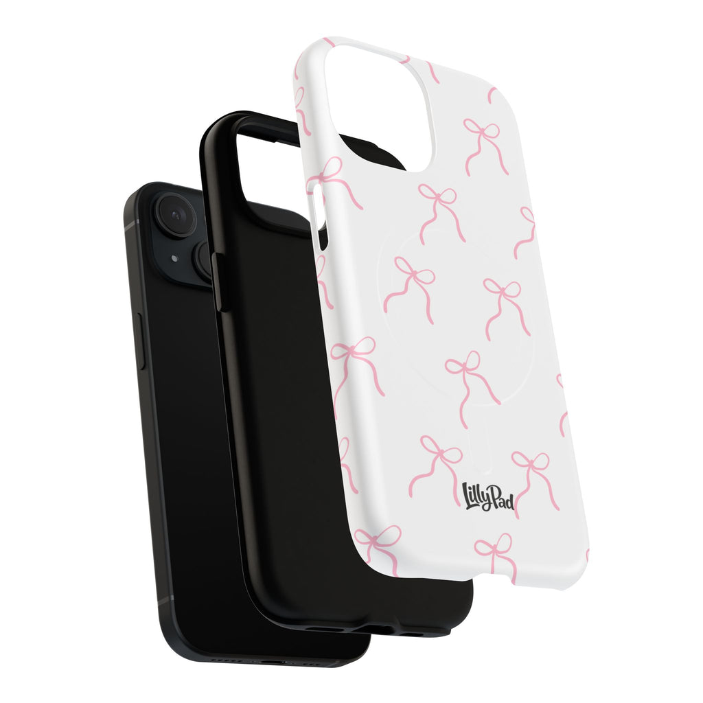 Pink Bow Pattern Phone Case | Tough Magnetic Case