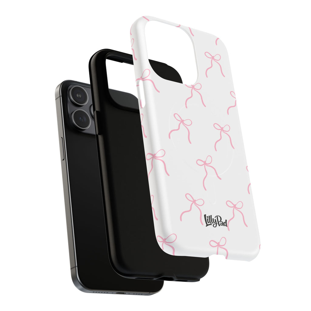 Pink Bow Pattern Phone Case | Tough Magnetic Case