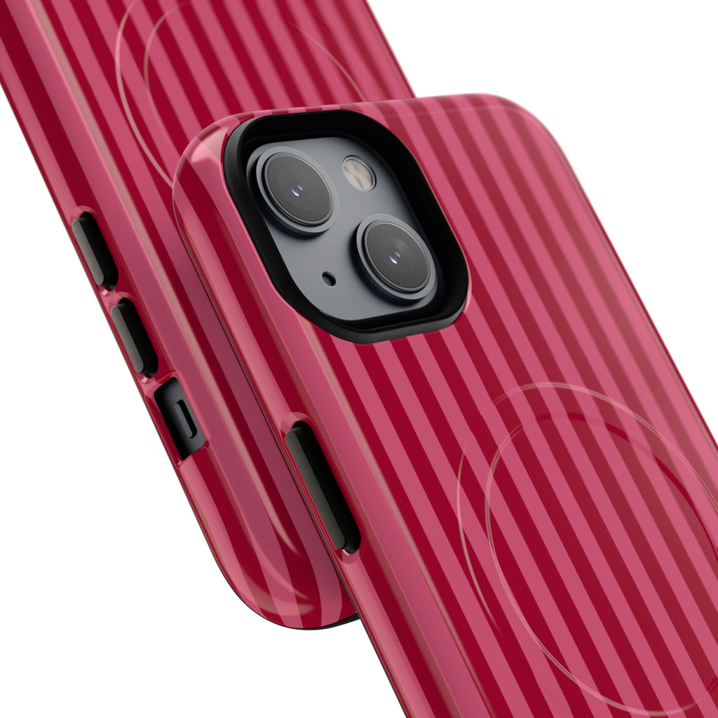 Red Vertical Stripe Phone Case | Tough Magnetic Case