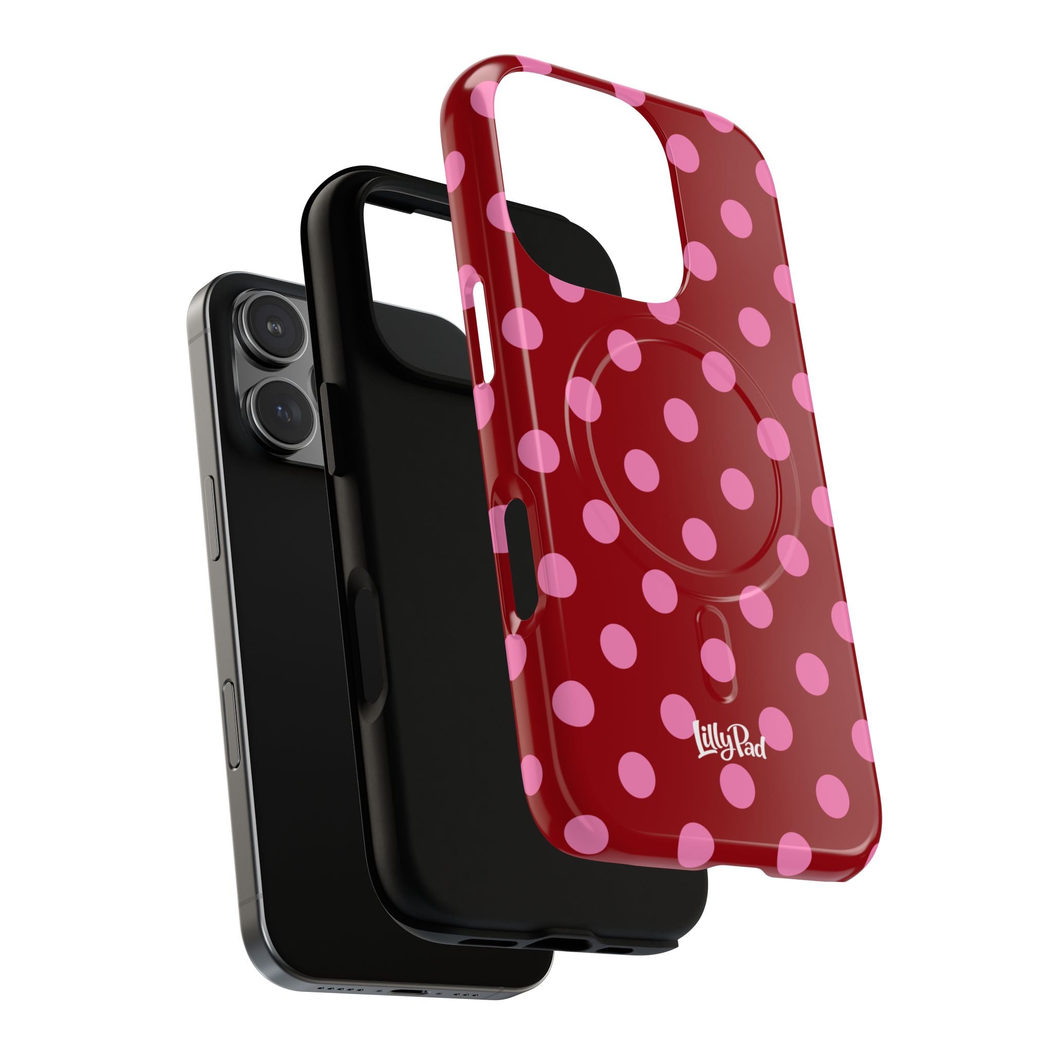 Pink Polka Dot Tough Magnetic Case | Phone Case