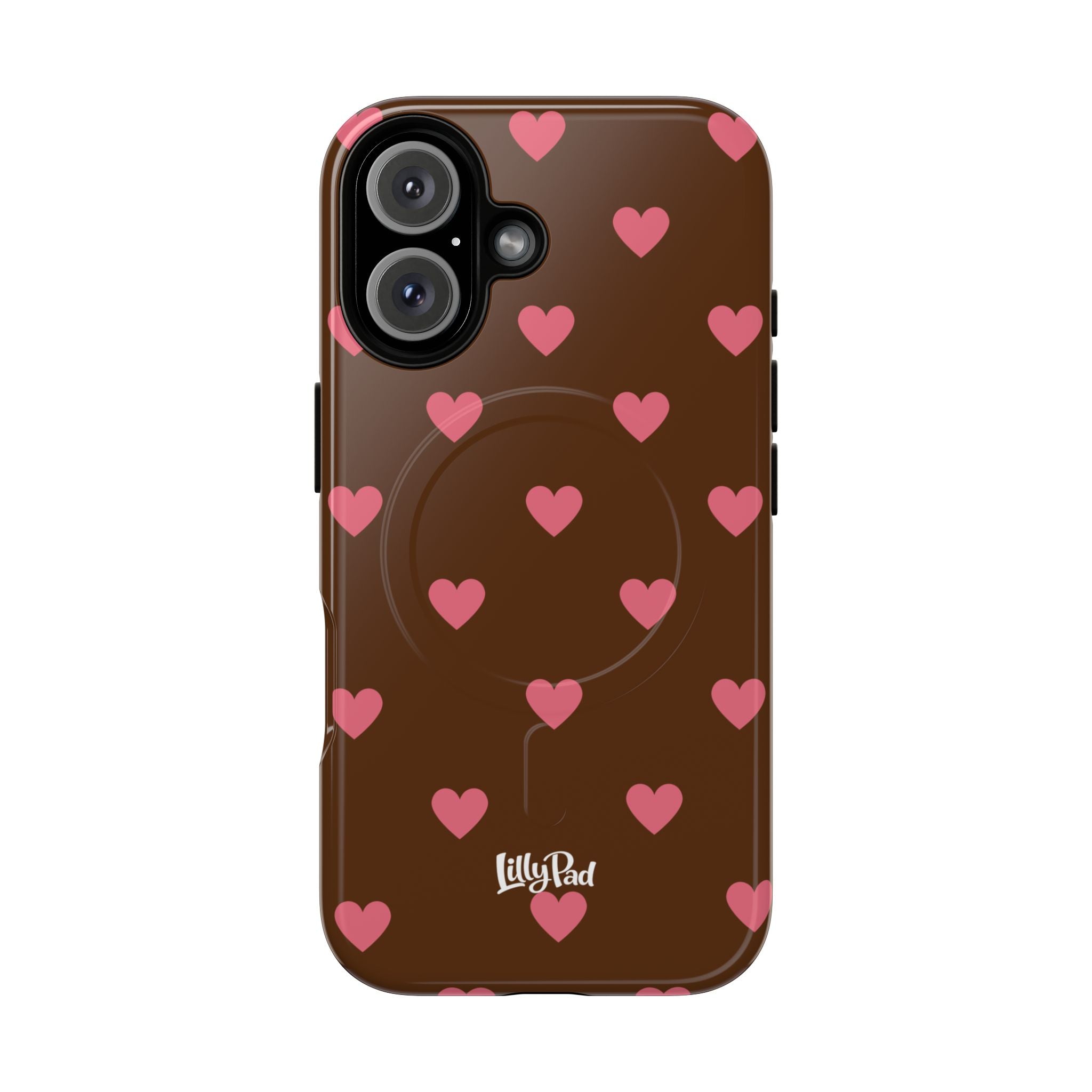 Pink Heart Pattern Phone Case | Magnetic Tough Case