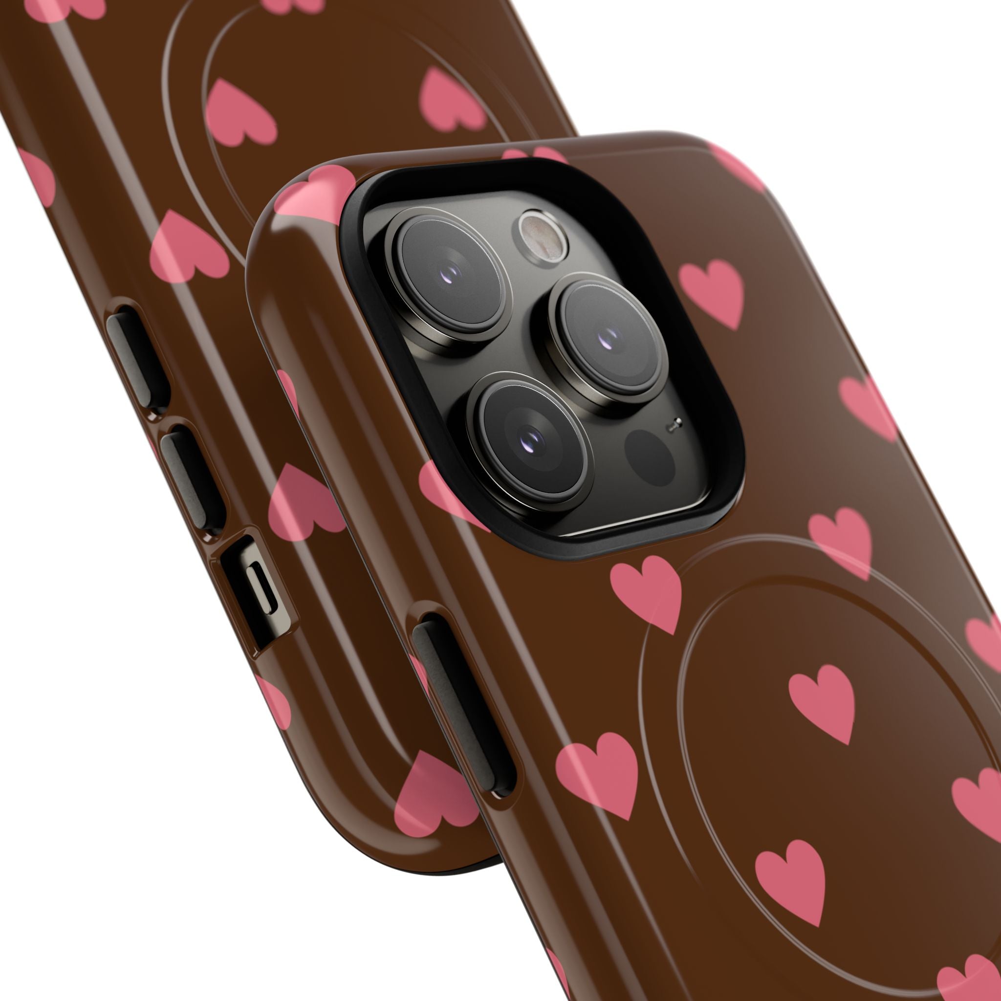 Pink Heart Pattern Phone Case | Magnetic Tough Case