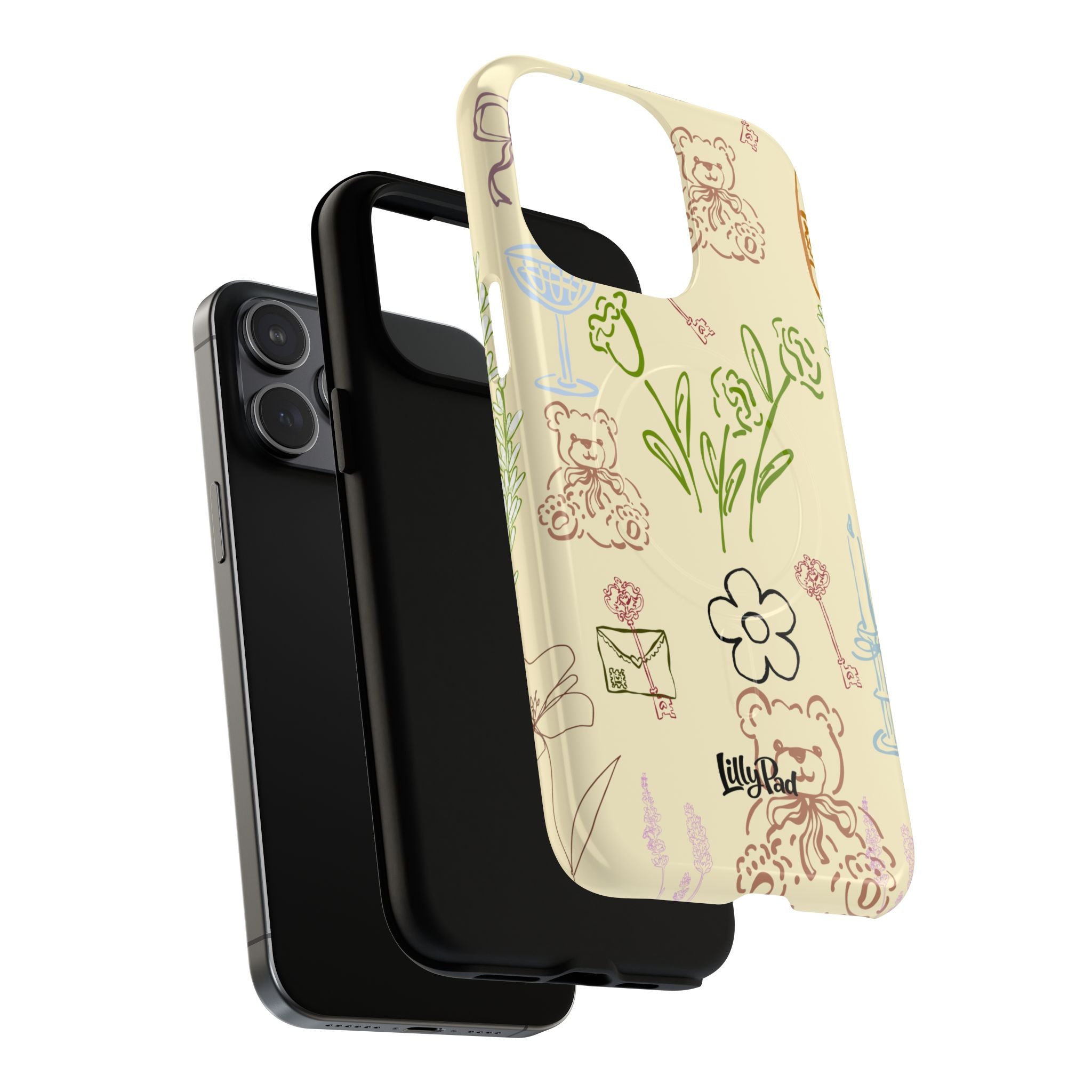 Flower Doodle Pattern Phone Case | Tough Magnetic Case