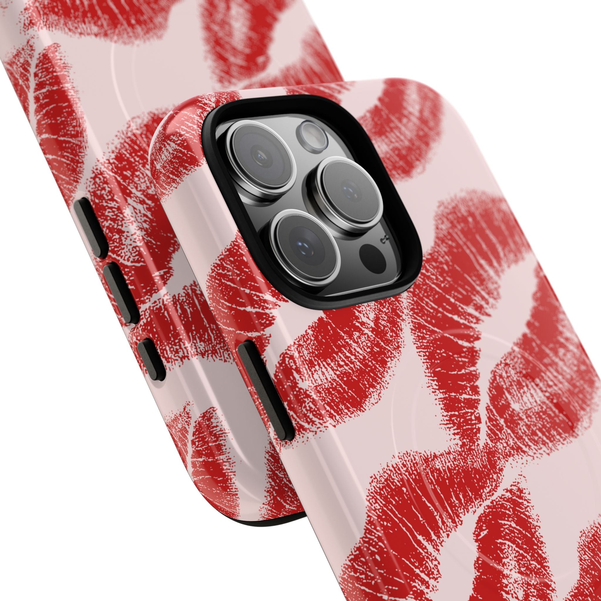 Red Lipstick Kiss Pattern Phone Case | Tough Magnetic Case
