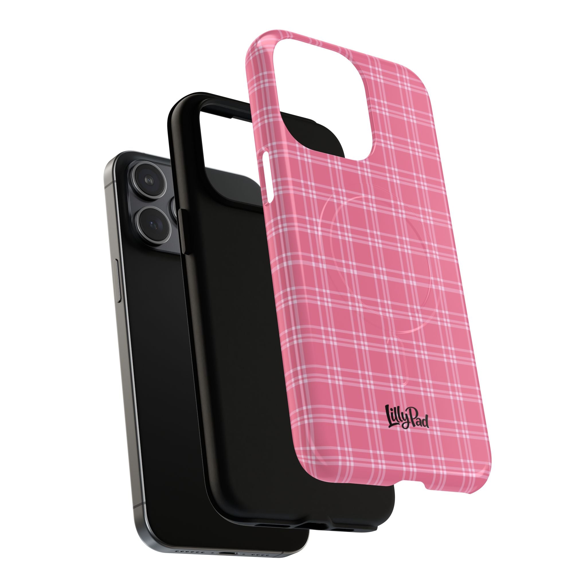 Pink Plaid Phone Case | Tough Magnetic Case