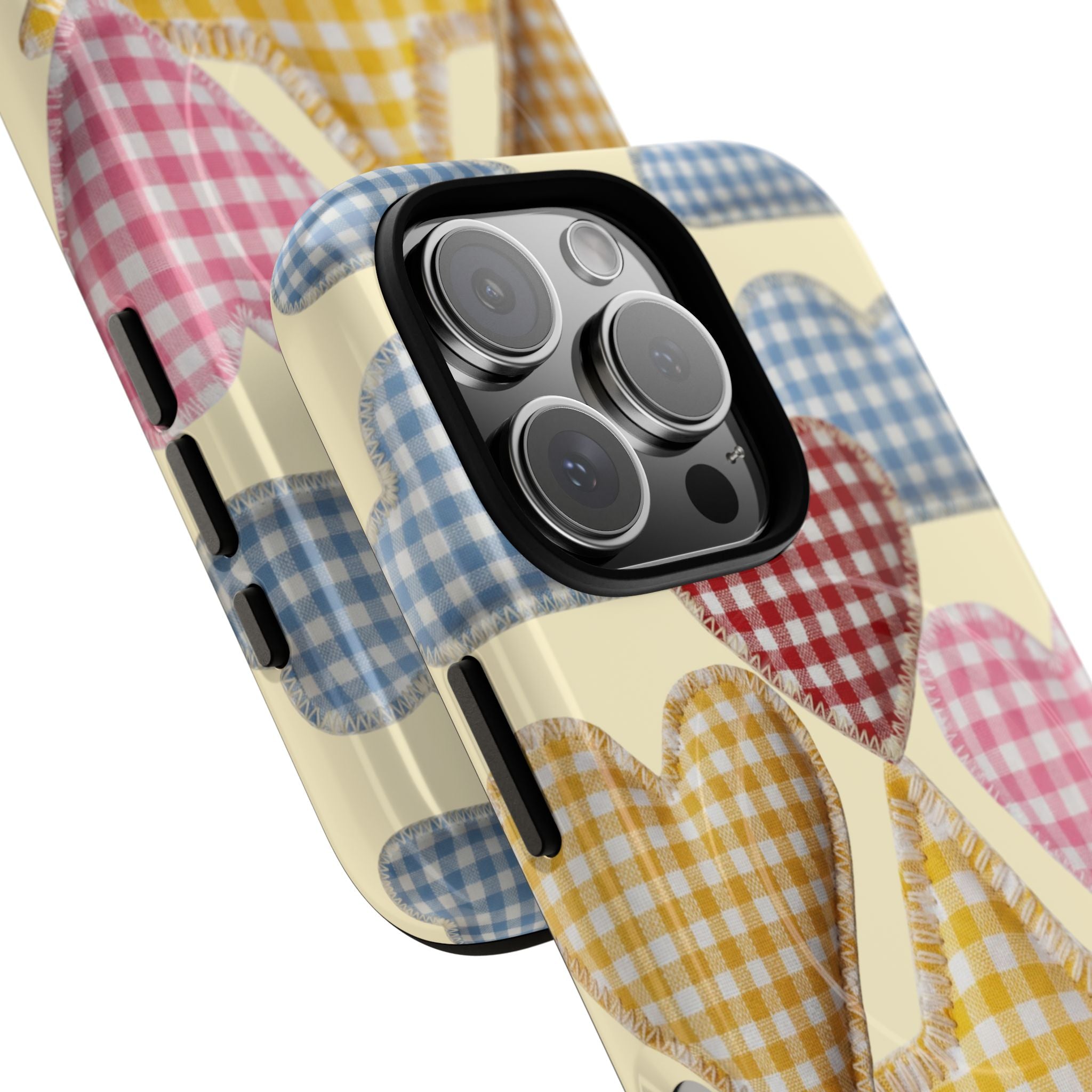 Gingham Heart Pattern Phone Case | Tough Magnetic Case