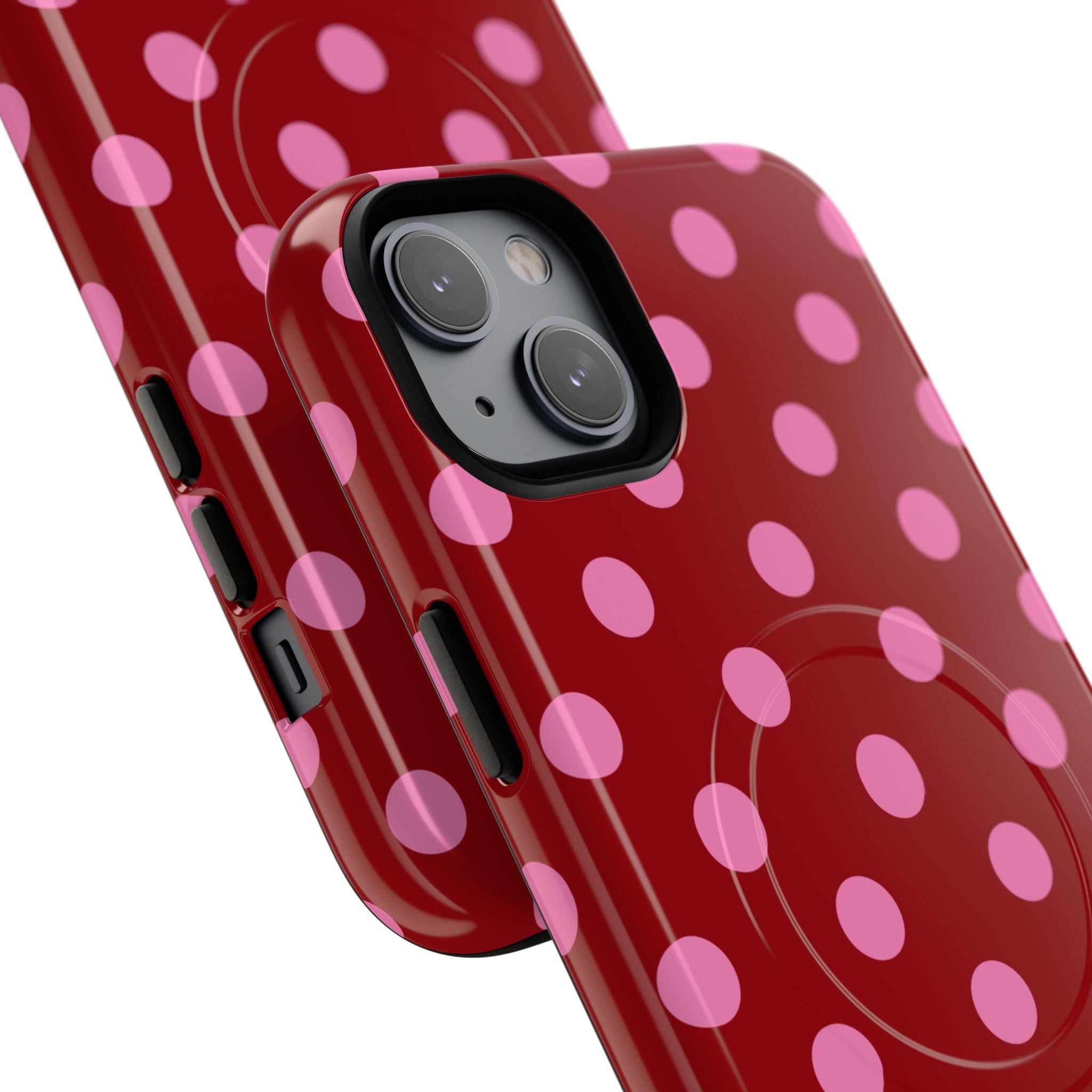 Pink Polka Dot Tough Magnetic Case | Phone Case