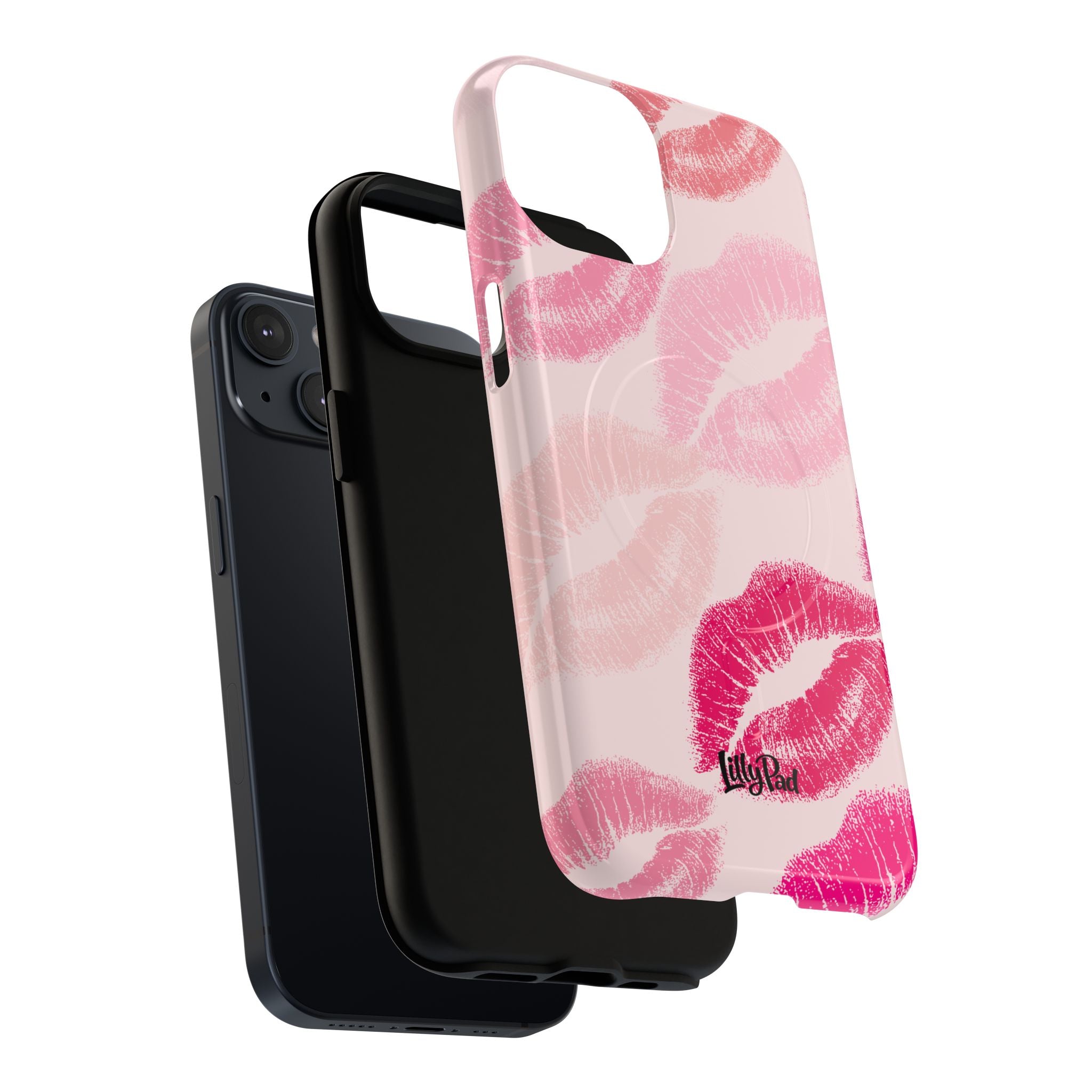 Pink Kiss Lip Print Phone Case | Tough Magnetic Case