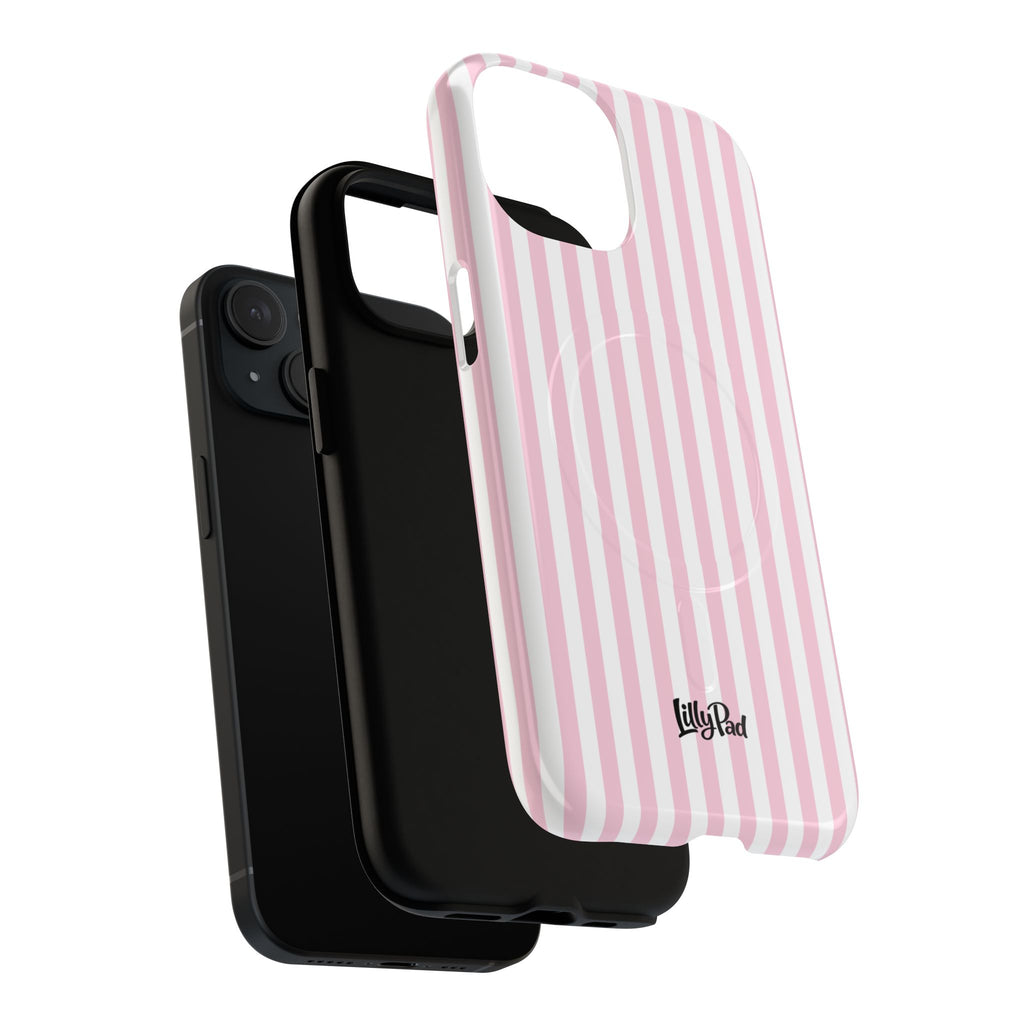 Pink Vertical Stripe phone case | Tough Magnetic Case