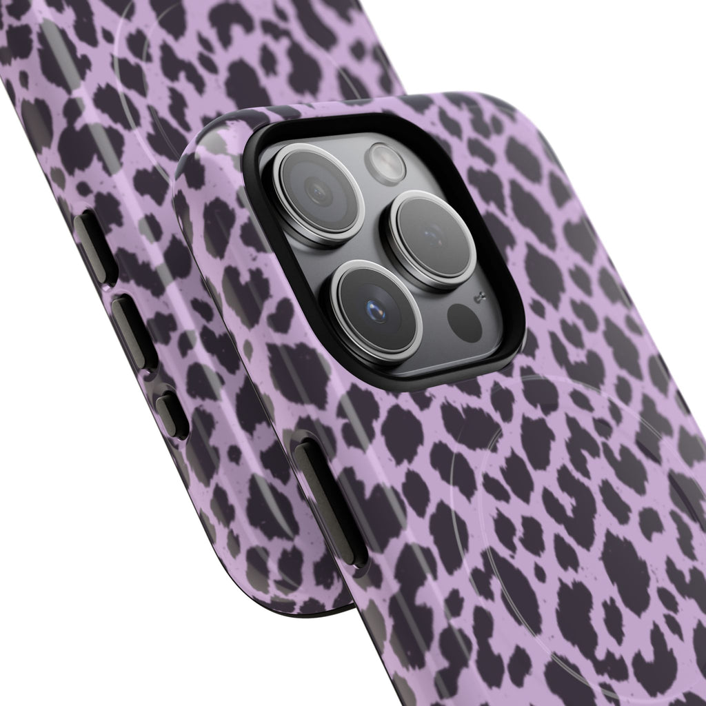 Purple Leopard Print Phone Case | Tough Magnetic Case