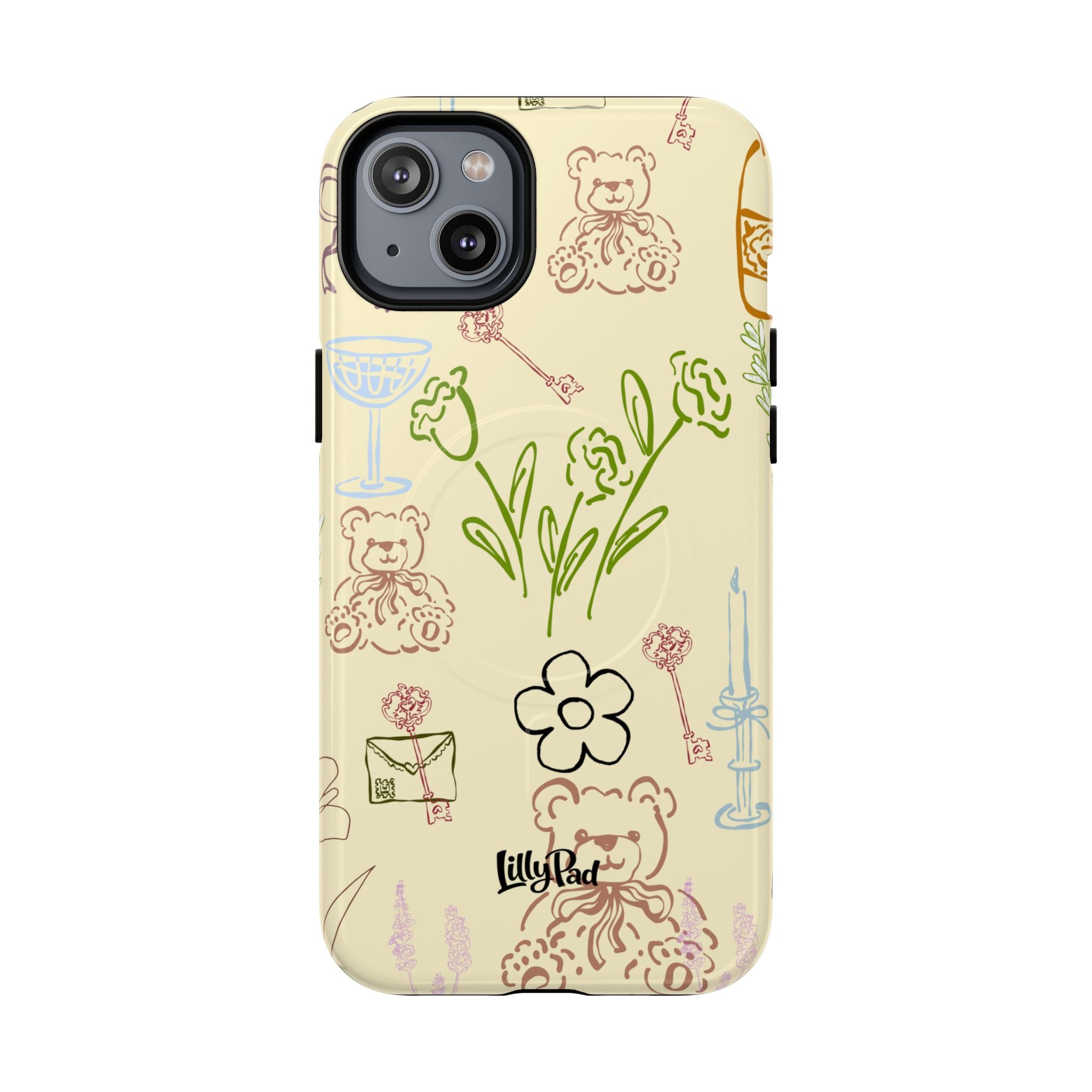 Flower Doodle Pattern Phone Case | Tough Magnetic Case