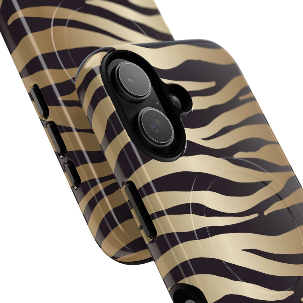 Gold Zebra Stripe Phone Case | Tough Magnetic Case