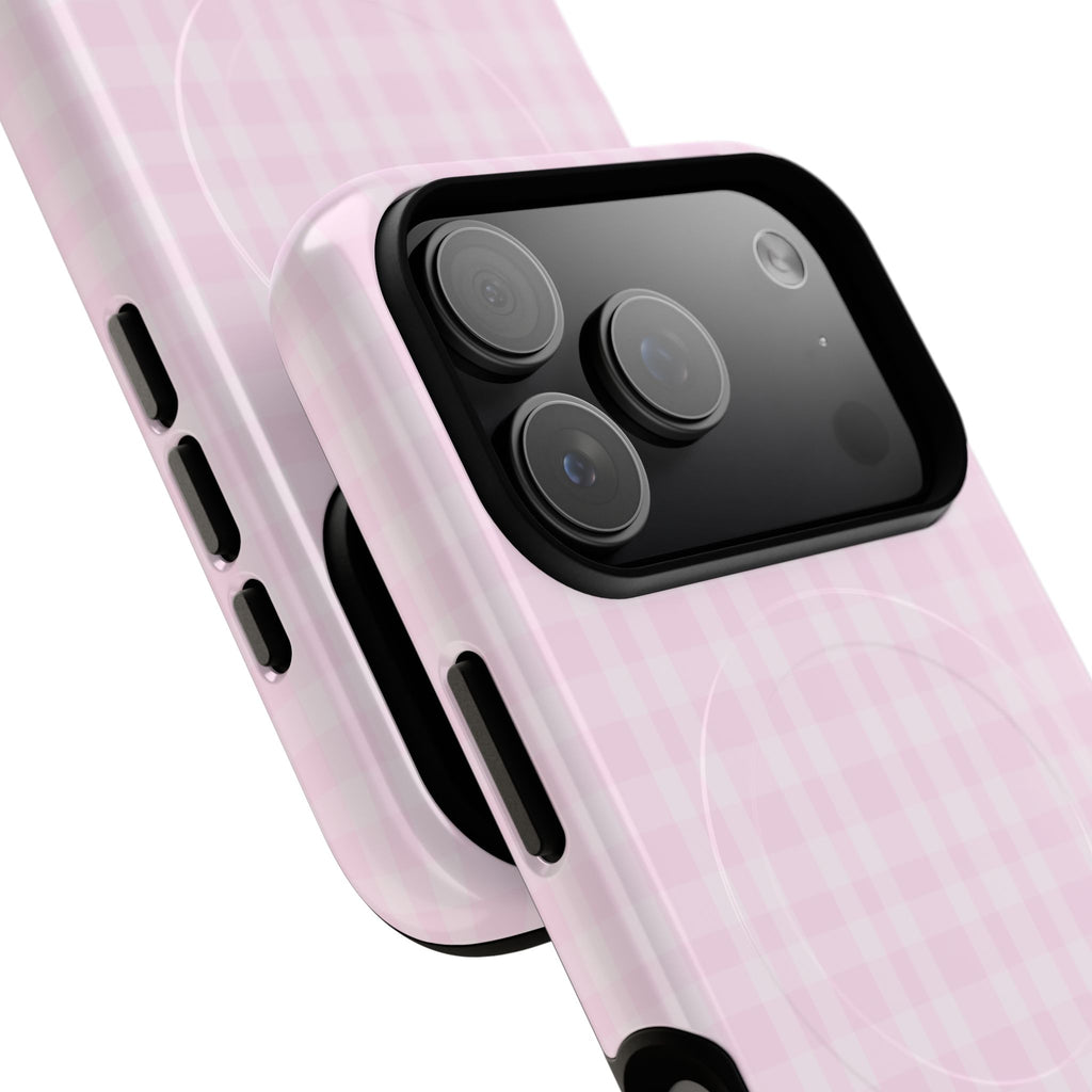 Pink Gingham Phone Case | Tough Magnetic Case