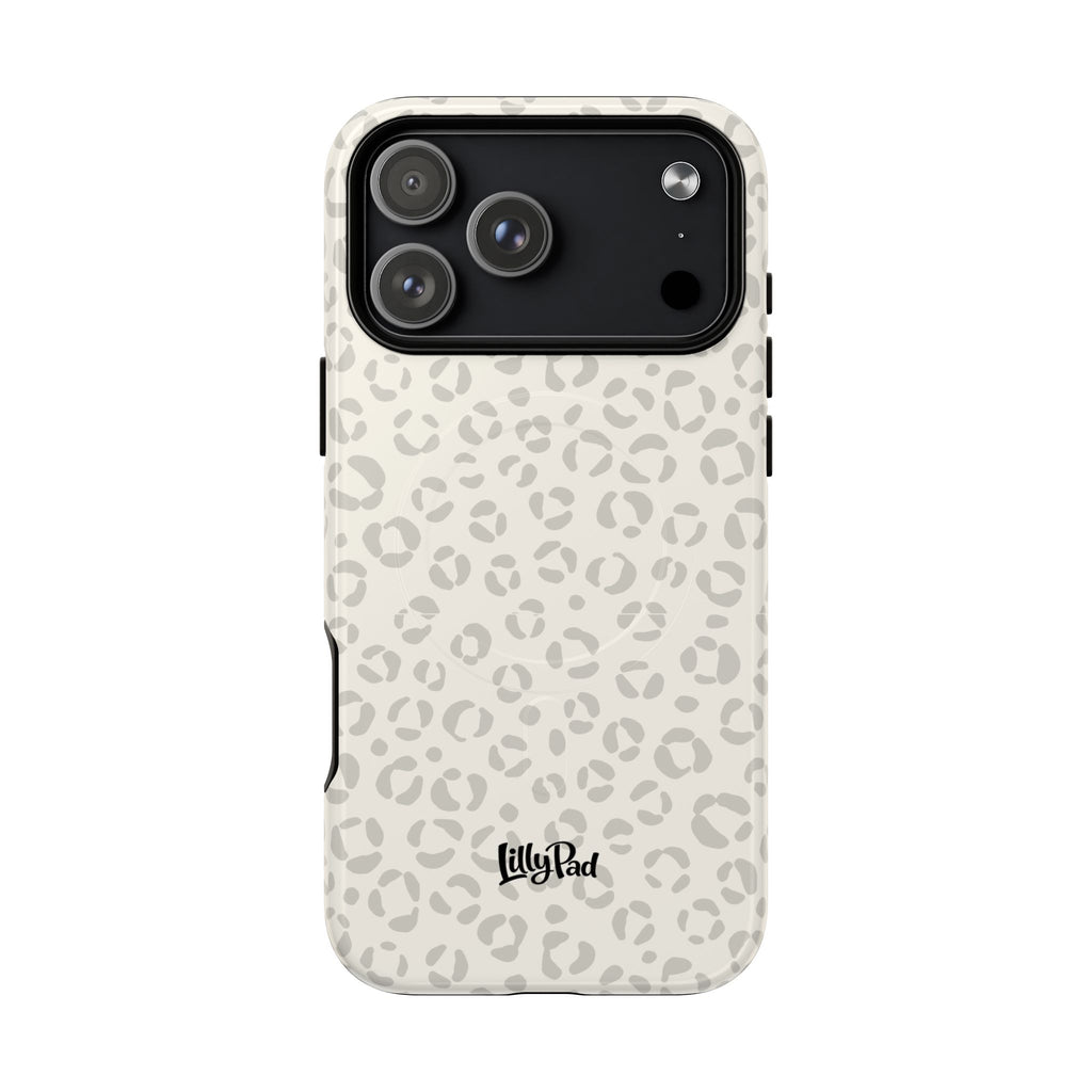 Neutral Leopard Print Tough Magnetic Case | Phone Case, Animal Pattern